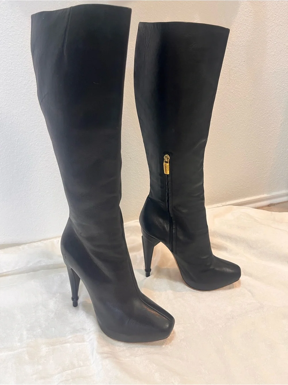 Roberto Cavalli Black Over-the-Knee Stiletto Boots